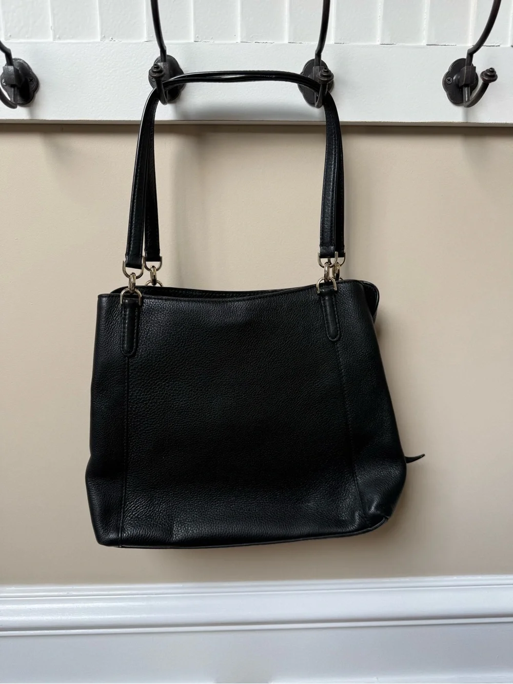 kate spade Black Pebbled Leather Shoulder Tote